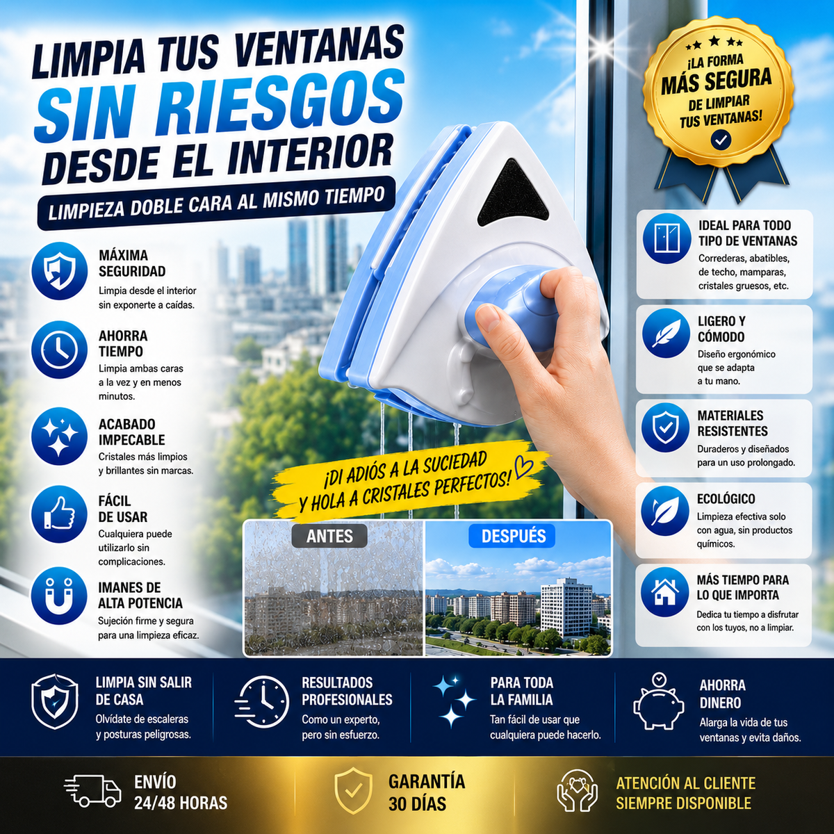 Bener ClearMag. La forma más segura de conseguir cristales impecables.